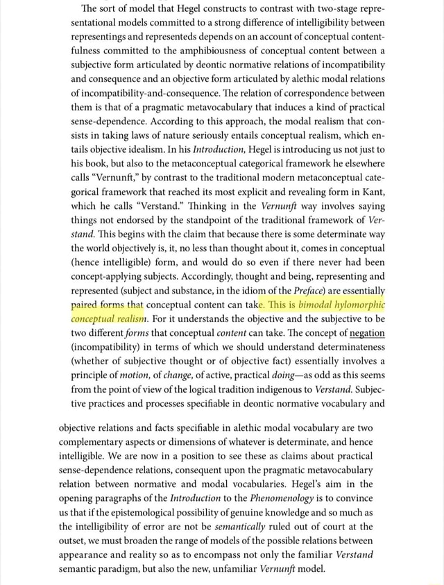 The sort of model that Hegel constructs to contrast with two-stage ...