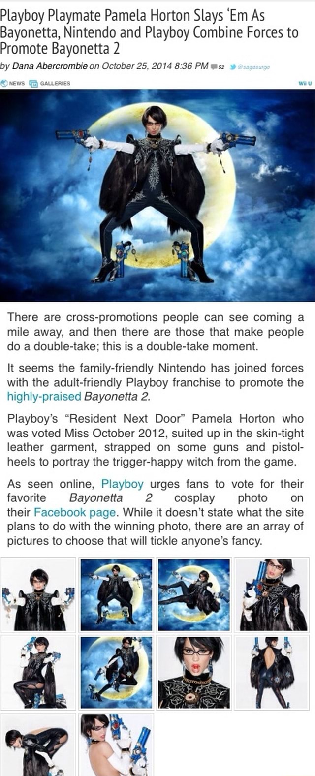 Playboy Playmate Pamela Horton Slays 'Em As Nintendo and
