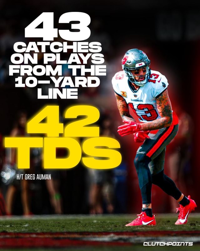 In His Entire Career, Mike Evans Had 43 Catches From The 10-yard Line ...