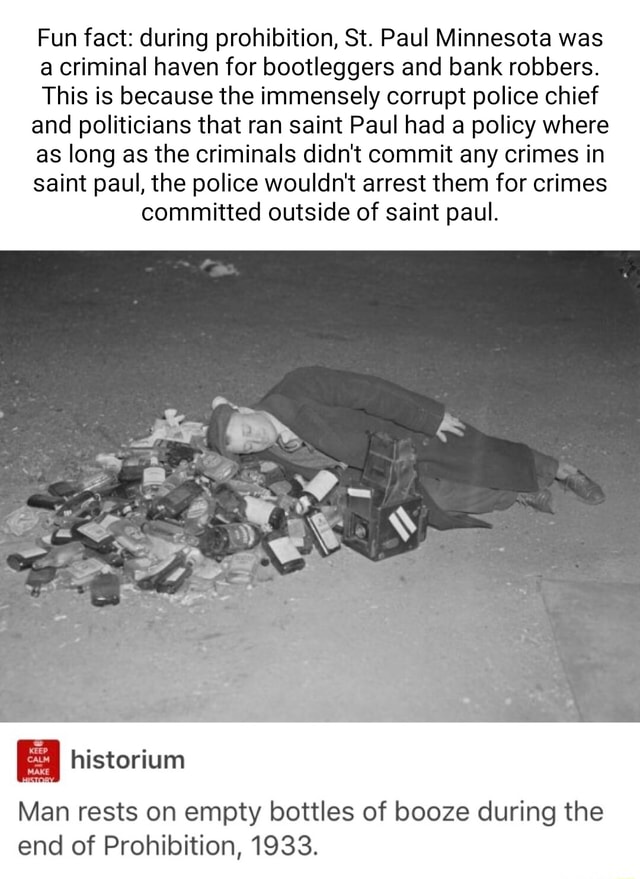 Fun fact: during prohibition, St. Paul Minnesota was a criminal haven ...