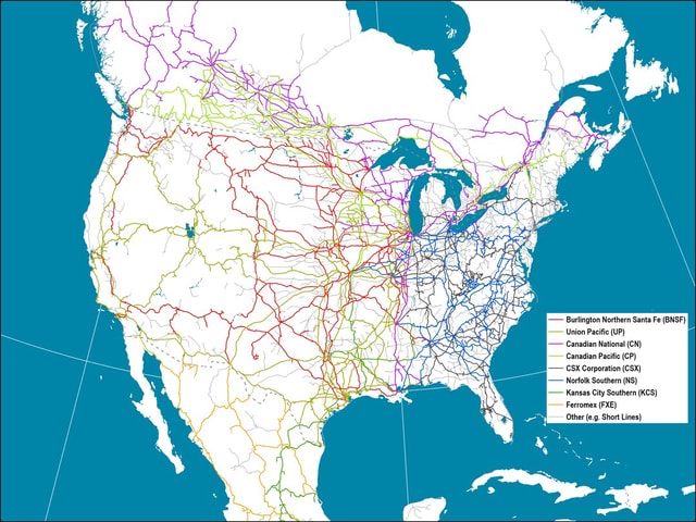 Up Fxe Routing Map Burlington Northern Santa Fe (BNSF) Union Pacific (UP) - Canadian ...