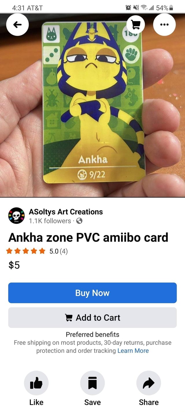 @NES All 04% Ankha Zone PVC Amiibo Card 5.0 (4) $5 Buy Now Add To Cart ...