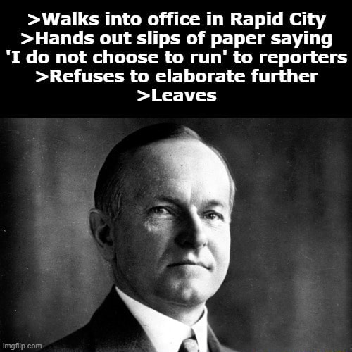 >Walks into office in Rapid City >Hands out slips of paper saying "I do