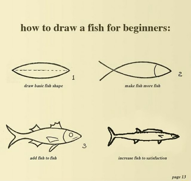 How to draw a fish for beginners: draw basic fish shape make fish more ...