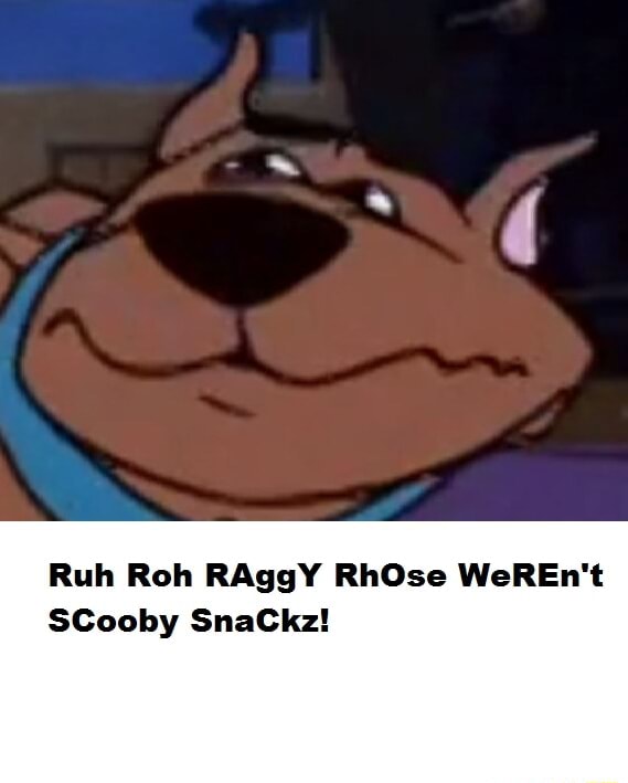 Ruh Roh Raggy Rhose Weren T Scooby Snackz