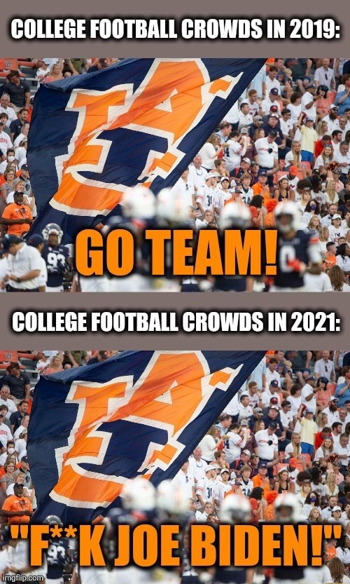 COLLEGE FOOTBALL CROWDS IN 2019 COLLEGE FOOTBALL CROWDS IN 2021 iFunny