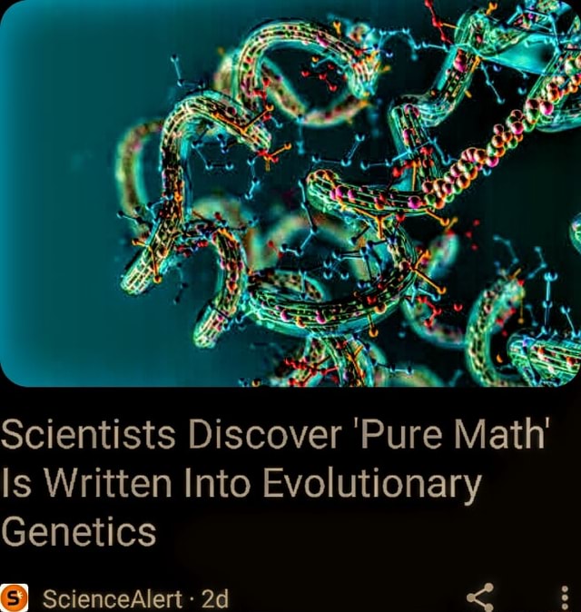 Scientists Discover 'Pure Math' Is Written Into Evolutionary
