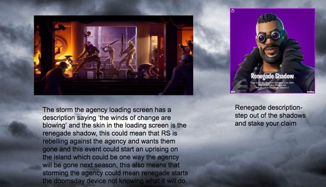 The storm the agency loading screen has a description saying 'the winds ...