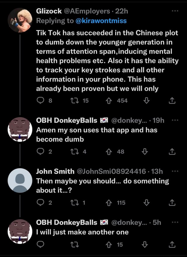 Glizock @AEmployers Replying to @kirawontmiss Tik Tok has succeeded in