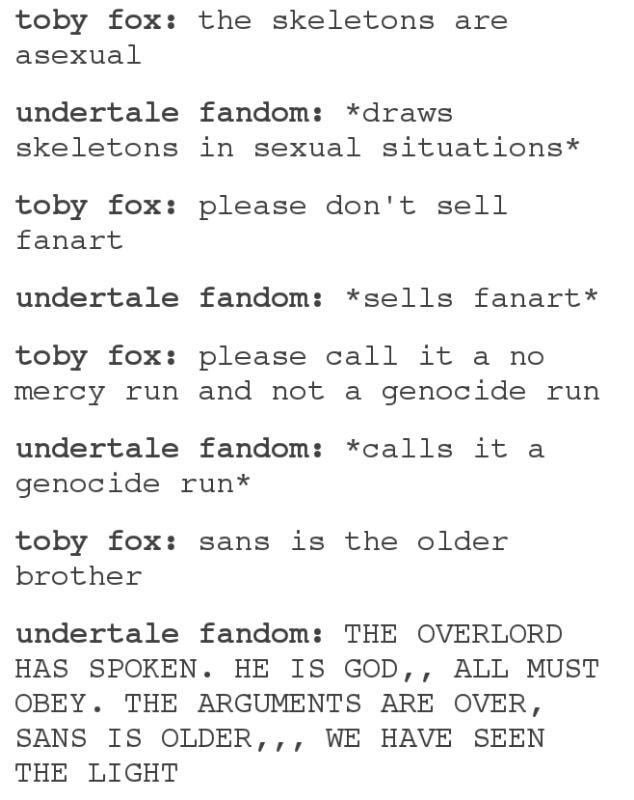 Toby Fox Asexual Undertale Skeletons Toby Fox Fanart Undertale Toby Fox Mercy Run Undertale The Skeletons Are Fandom Draws In Sexual Situations Please Don T Sell Fandom Sells Fanart Please Call It A