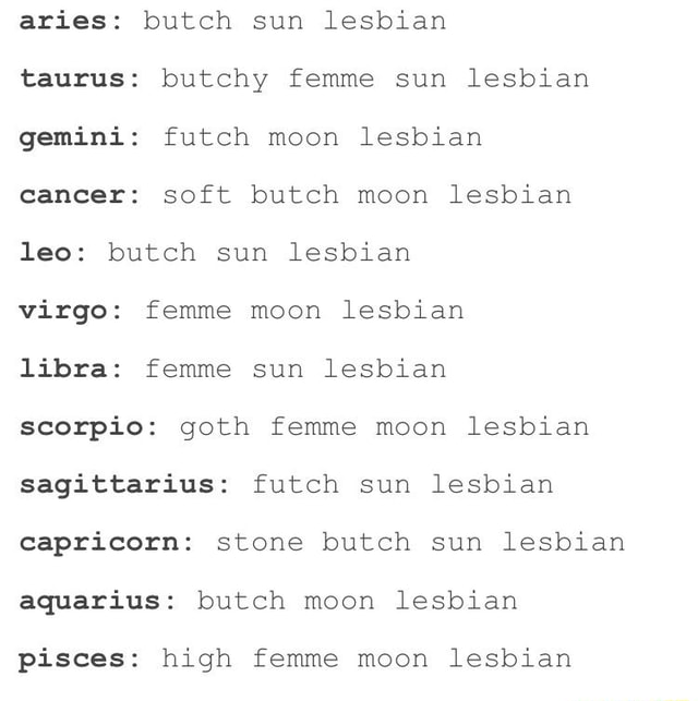 Sun or moon lesbian