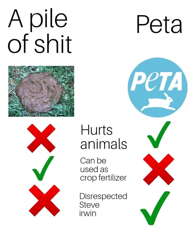 Hurts animals Can be used as crop fertilizer Disrespected Steve irvvin