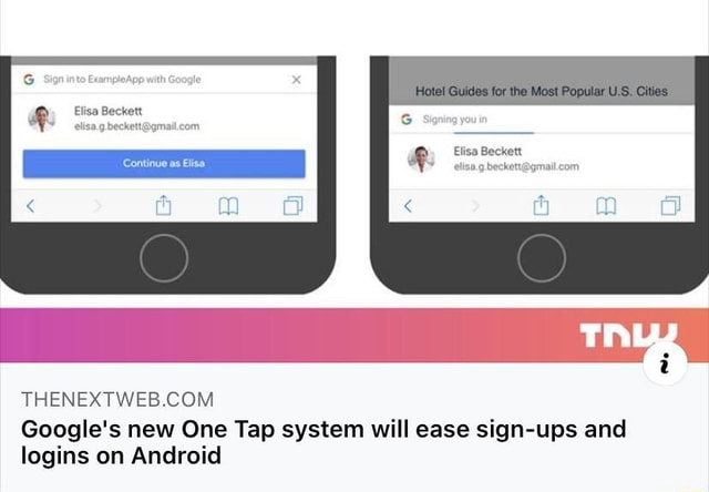 Elisa Beckett Elisa Beckett Google's new One Tap system will ease sign ...
