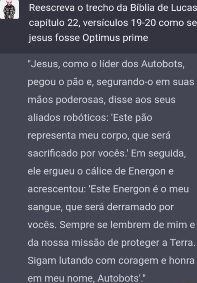 Reescreva O Trecho Da Bíblia De Lucas Capítulo 22, Versículos 19-20 ...