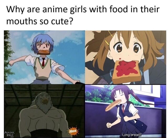 Why are anime girls with food in their mouths so cute? - iFunny