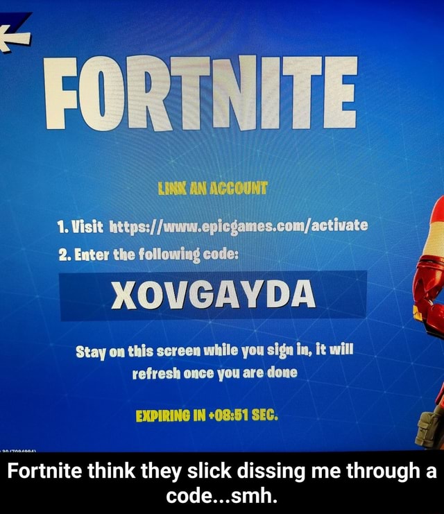 Fortnite Think They Slick Dissing Me Through A Code Smh Ifunny