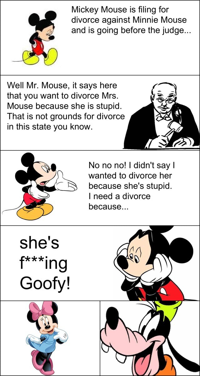 Mickey Mouse is filing for divorce against Minnie Mouse and is going ...