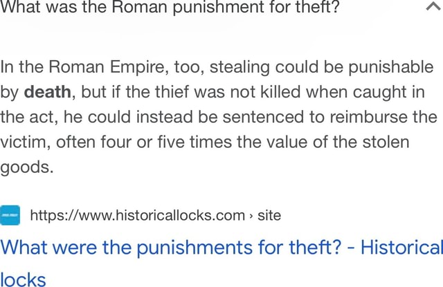 what-was-the-roman-punishment-tor-thett-in-the-roman-empire-too