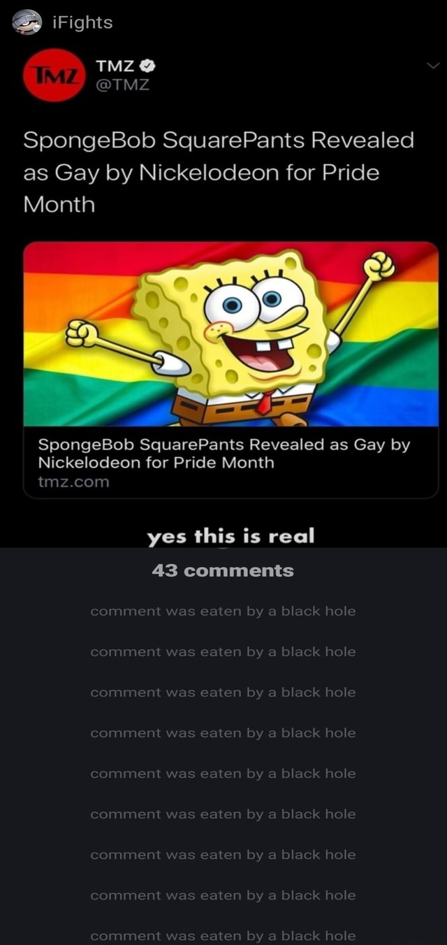 As Gay By Nickelodeon For Pride Month Spongebob Squarepants Revealed As Gay By Yes This Is Real 6660