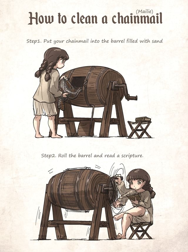 Clean Chainmail How to clean chainmai (Mailie) Step2.. Put your chainmail into the ...