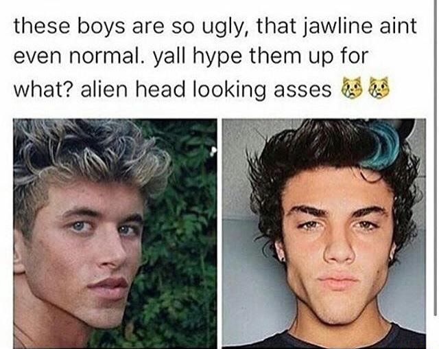 These boys are so ugly, that jawline aint even normal. yall hype them ...