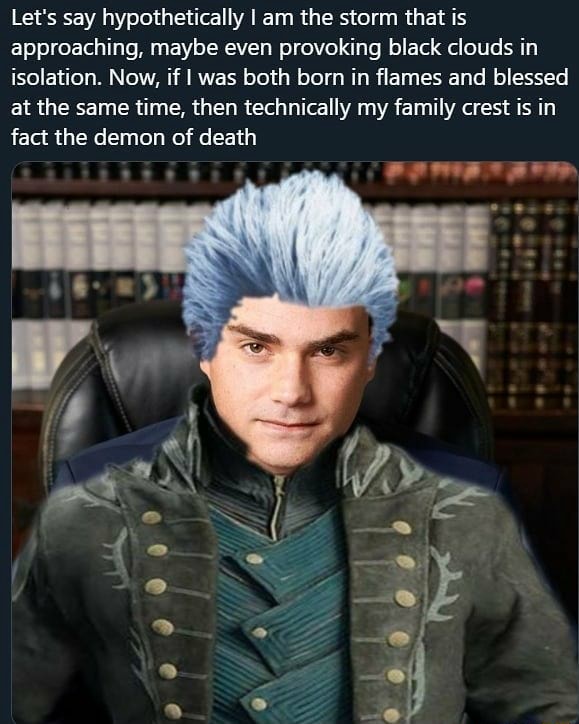 Maku on X: Vergil is so fucking sick 🔥 🎵 I AM THE STORM THAT IS APPROACHING  Provoking black clouds in isolation I am reclaimer of my name Born in  flames, I