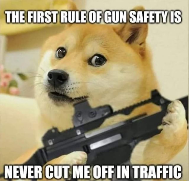 THE FIRST RULE OF GUN SAFETY IS NEVER CUT ME OFF IN TRAFFIC - iFunny