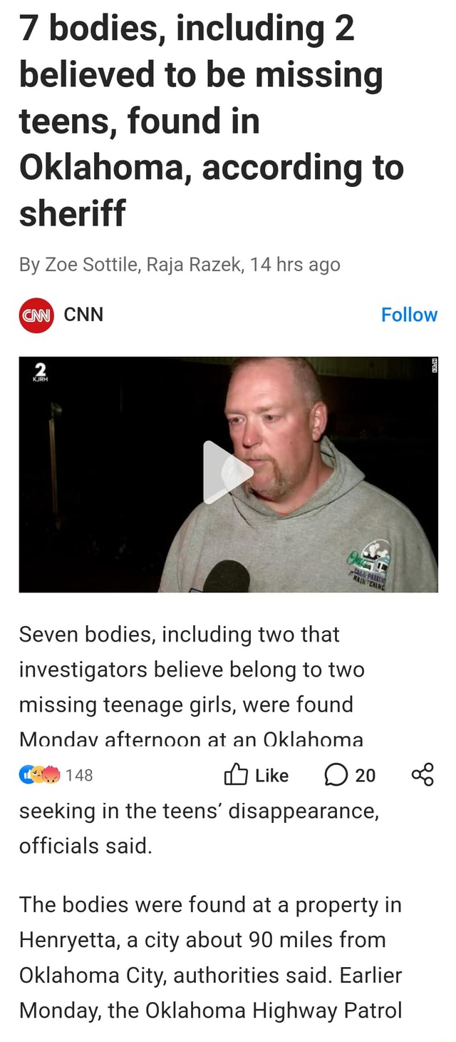 7 Bodies, Including 2 Believed To Be Missing Teens, Found In Oklahoma ...