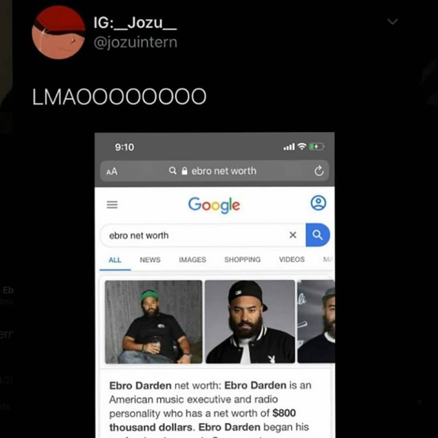 Ebro net worth Ebro Darden r 1: Ebro Darden is an American music d