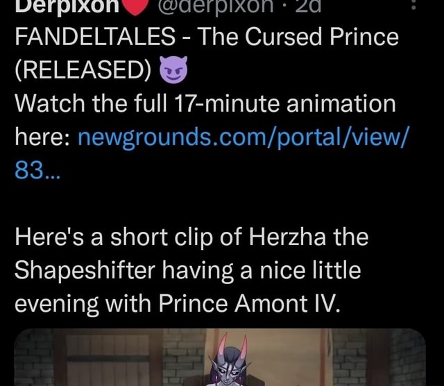 FANDELTALES The Cursed Prince (RELEASED) Watch the full 17minute