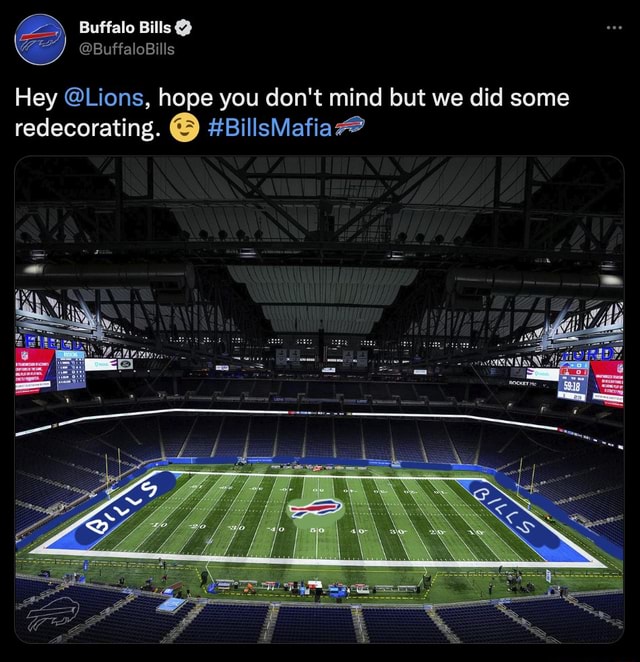 Buffalo Bills on X: Hey @Lions, hope you don't mind but we did some  redecorating. 