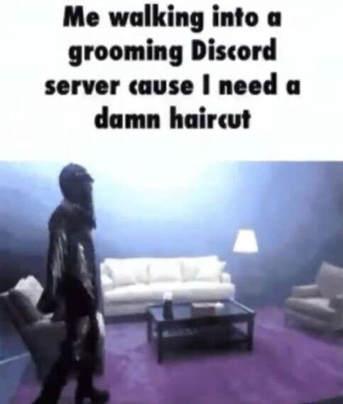 Me walking into a grooming Discord server cause I need a damn haircut - iFunny