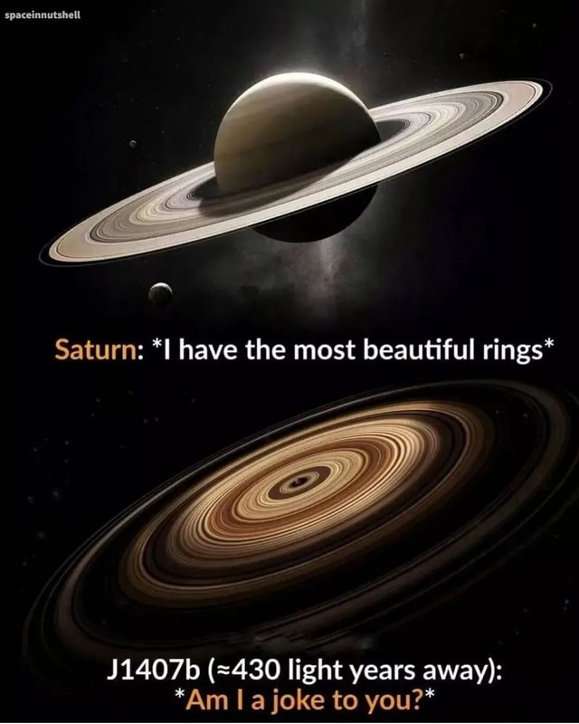 Spaceinnutshell Saturn *I have the most beautiful rings* J1407b (=430