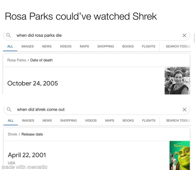 rosa parks shrek movie