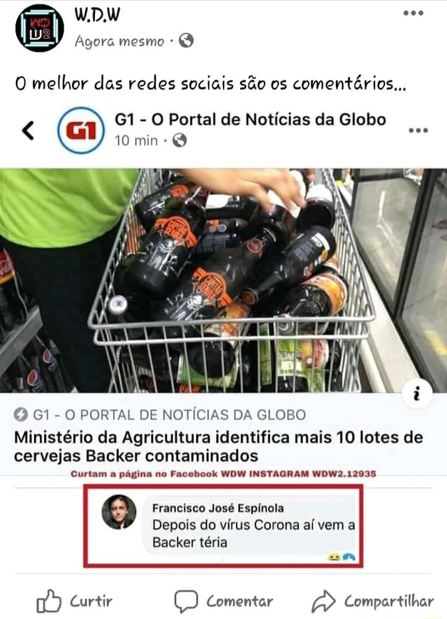 Agora Mesmo O Melhor Das Redes Sociais São Os Comentários... G1-0 = De ...