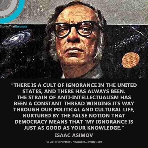 Other quotes from Isaac Asimov: All the hundreds of millions of people ...