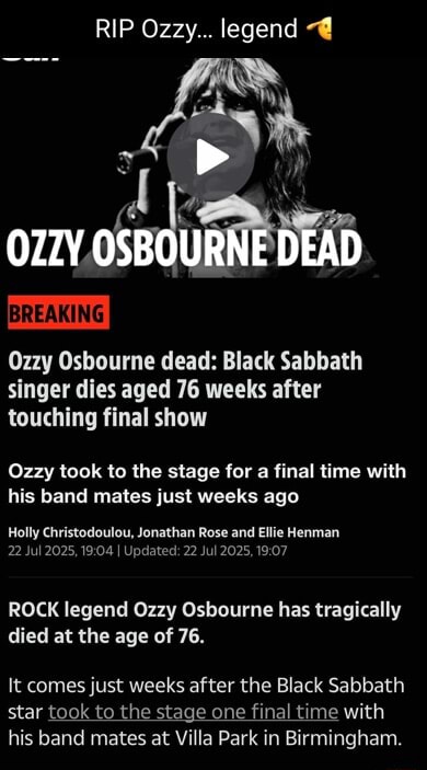 ozzy osbourne death meme