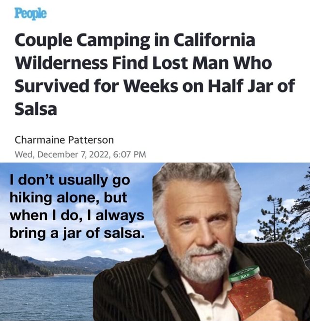 People Couple Camping in California Wilderness Find Lost Man Who