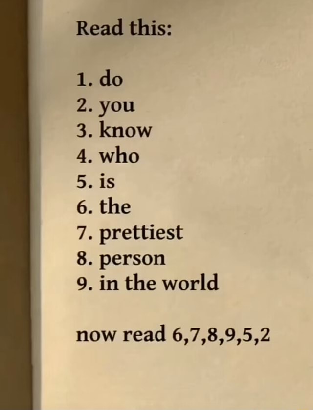 Now Read 6 7 8 9 5 2