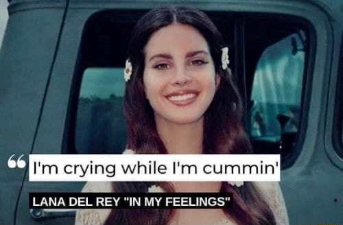 In my feelings lana. Lana del Rey in my feelings.