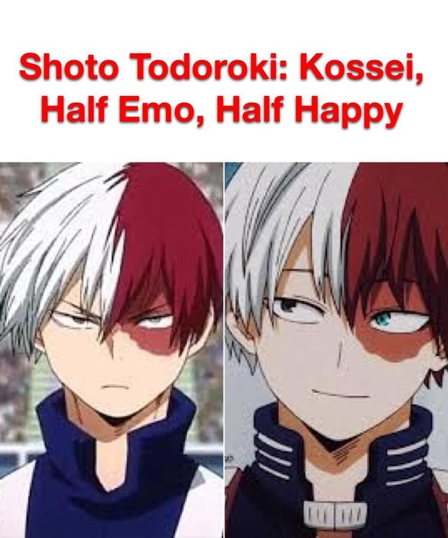 Shoto Todoroki Kossei Half Emo Half Happy