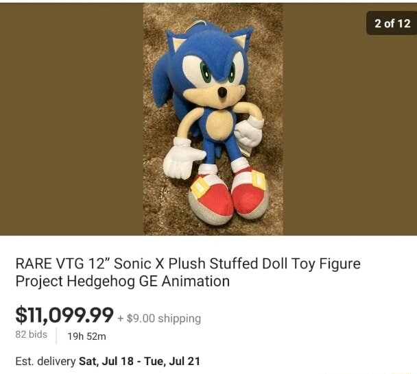 sonic x ge plush