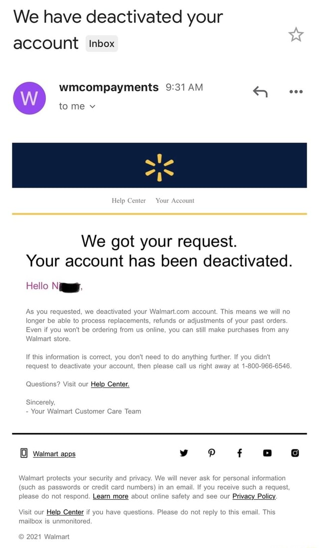Walmart Password Reset Emails Are a Mystery Even to Walmart