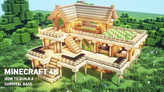 MINECRAFT HOW TO BUILD A SURVIVAL BASE - iFunny