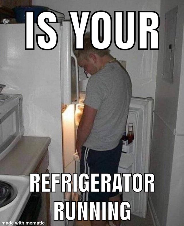 IS YOUR REFRIGERATOR RUNNING iFunny