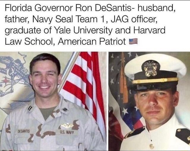 Florida Governor Ron DeSantis- husband, father, Navy Seal Team 1, JAG ...