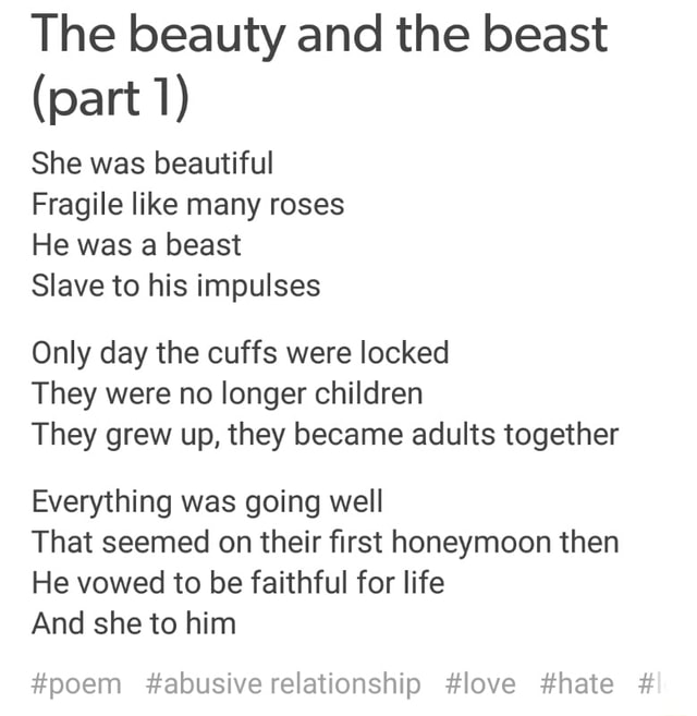 The Beauty And The Beast Part1 She Was Beautiful Fragile Like Many Roses He Was A Beast Slave To His Impulses Only Day The Cuffs Were Locked They Were No Longer Children