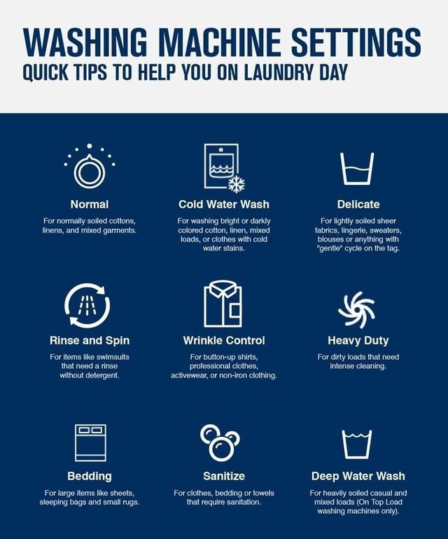 WASHING MACHINE SETTINGS QUICK TIPS TO HELP YOU ON LAUNDRY DAY iFunny