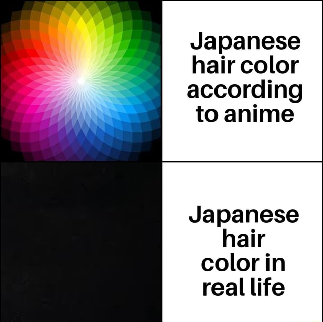 Japanese hair color according to anime Japanese hair color in real life