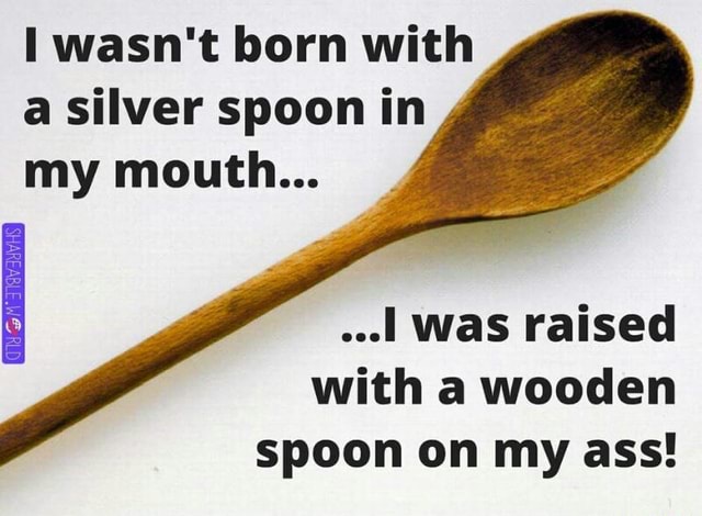 I Wasn't Born With A Silver Spoon In My Mouth... ...I Was Raised With A ...